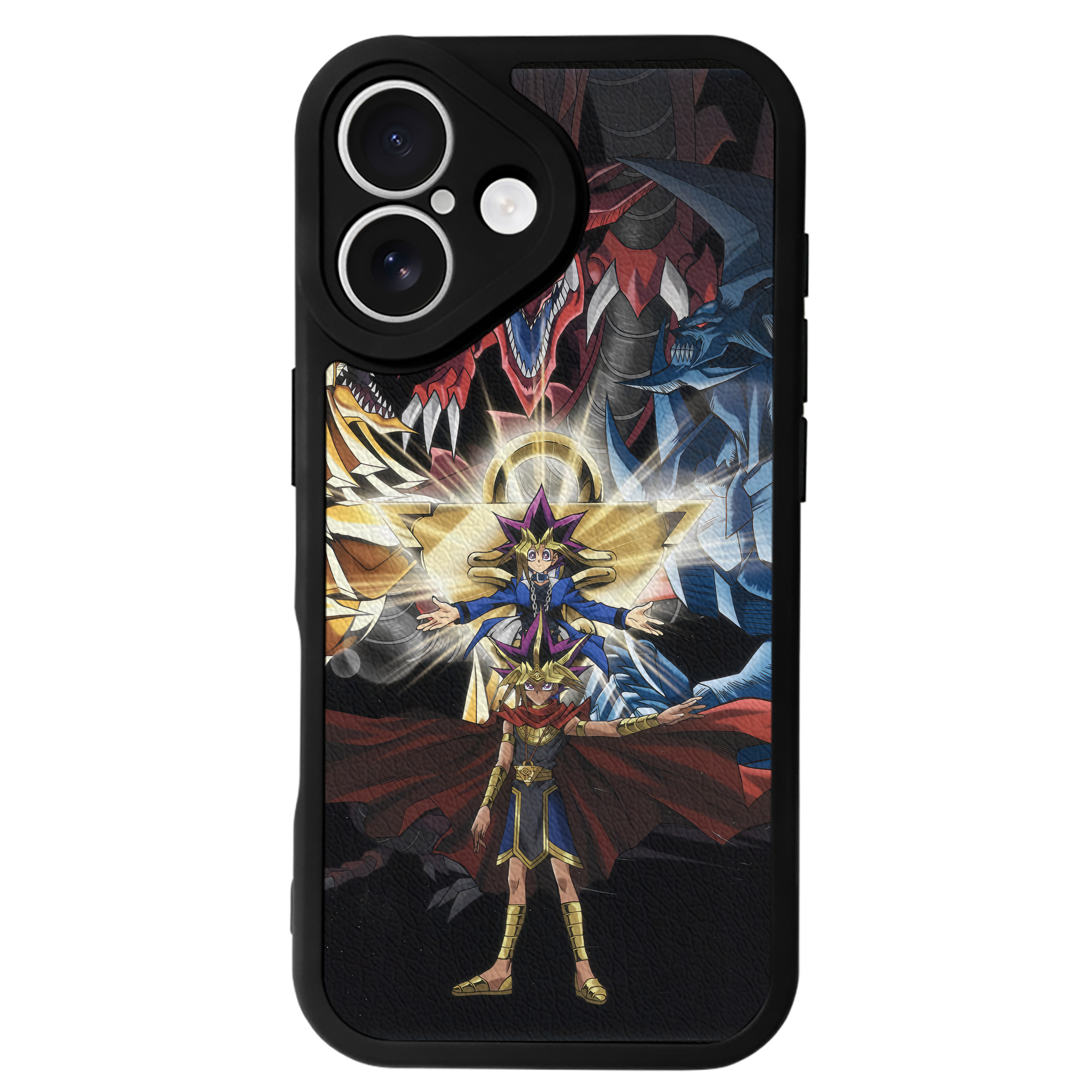 （画像用） 遊☆戯☆王 Yu-Gi-Oh! 【iPhone 16シリーズ対応】シリコンスマホケース（レザー調） 材質：シリコン